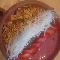 Pink bowl at iVegan Supershop Old Quarter Hanoi - Healthy Plant Based Cafe in Hanoi