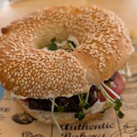 Tempeh Bagel at iVegan Supershop Old Quarter Hanoi - Healthy Plant Based Cafe in Hanoi