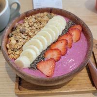 The pink one. Breakfast bowl at iVegan Supershop Old Quarter Hanoi - Healthy Plant Based Cafe in Hanoi