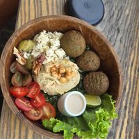 Falafel bowl at iVegan Supershop Old Quarter Hanoi - Healthy Plant Based Cafe in Hanoi