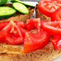 La mattina non riuscivo a fare a meno delle mie fette di pane integrale tostato con pomodoro oppure con marmellata di arance e cetrioli.. at Alexander Restaurant - Mayfair Hotel (former Smartline Paphos) in Paphos