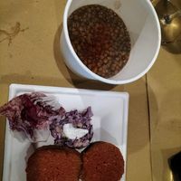 "Cotechino" with lentils at Dastra in Turin
