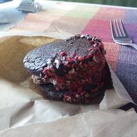 Raw vegan dessert at Re-store Eco Market in Thames