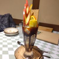 Chocolate parfait at Silver Backs Cafe in Kyoto