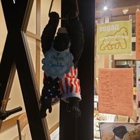 The gorilla mascot at Silver Backs Cafe in Kyoto