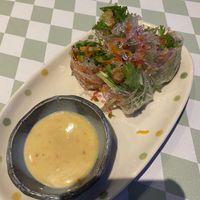 Tempeh spring rolls   at Silver Backs Cafe in Kyoto