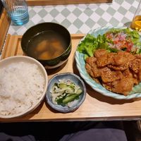 Vegan meat plate at Silver Backs Cafe in Kyoto