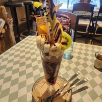 Chocolate parfait at Silver Backs Cafe in Kyoto