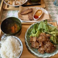 super delicious soy mince and grilled meat! easily the best soy meat I’ve ever tasted!  at Silver Backs Cafe in Kyoto