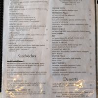 Menu at ManRock Brewing Company in Grover Beach