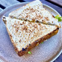 Ploughman’s Toastie  at Ballsy Tea in North Sydney
