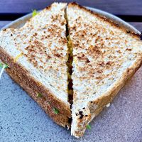 Ploughman’s Toastie  at Ballsy Tea in North Sydney