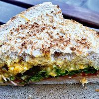 Ploughman’s Toastie  at Ballsy Tea in North Sydney