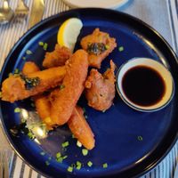 Tempura: Tempeh, Tofu, Broccoli at Sandbar Beachclub Restaurant and Bar in Koh Tao