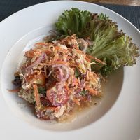 Banana blossoms salad!  at Madam Moch Khmer Restaurant in Siem Reap