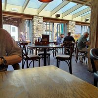 Indoor seating at The Bull's Head Inn in Beaumaris