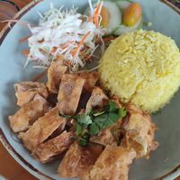 Veg chicken rice (mushroom) at Pure Minded Vegetarian Cafe - Taman Daya 静思素食坊 in Johor Bahru