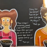 Wall menu details at Noodle 501 in Durham