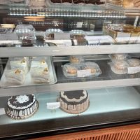 One of their cases with tasty baked goods    at Rose Valley Cakes in Glen Oaks