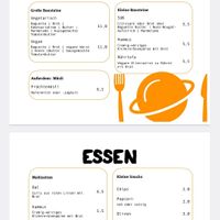 Menu at KOSMOS - temporarily closed in Saarbrucken