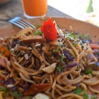 Japanese noodles at Passiflora in Morro De Sao Paulo