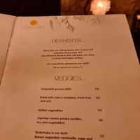 The menu at Marie Miner Gastrospace in Santiago De Compostela