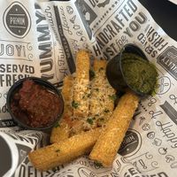 Vegan polenta fries   at Mode Brewing & Kitchen in Orangevale