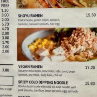 Menu  at HiroNori Craft Ramen in Torrance