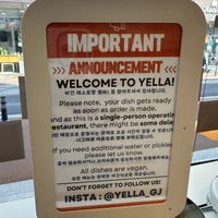 Notice  at Yella in Gyeongju-si