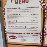 Menu  at Yella in Gyeongju-si