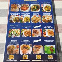 Lunch/ dinner menu at Warung One Homestay in Banjar