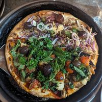 Mitad fugazza y mitad libanesa (mediana) at PICSA in Buenos Aires