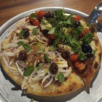 Vegan pizza at PICSA in Buenos Aires