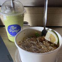 vegan thai avocado and vegan pad thai  at Thai Mango in Quezon City