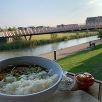 Curry for my birthday, vegan gluten free  at Hall & Woodhouse in Swindon