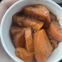 Amazing glazed yams! They gave them to us for free.  at 10th & Madison in Clarksville