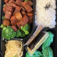 Char siu (vegan bbq pork)  at Wu Yang in Lake Grove