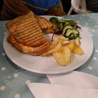 Hummus toastie (November 2023) at Arts Cafe in Truro