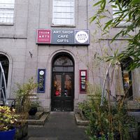 Outside the café (November 2023) at Arts Cafe in Truro