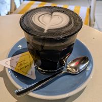Dark Soul Latte with Oatmilk at The Espresso Station in Quang Nam