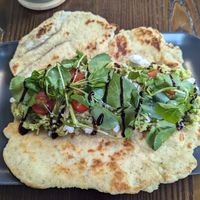 Avo flatbread at The Station Coffee + Kitchen in Stokesley
