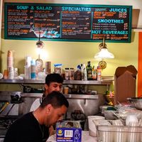 Drink menu at Razan's Organic Kitchen at Razan's Organic Kitchen in Berkeley