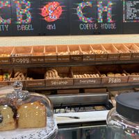 Fresh variety of bagels at NYC Bagel and Coffee House in New York City