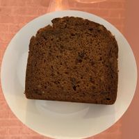 Vegan banana bread (plated at home) at Madame Bonté in New York City