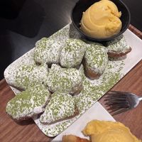 matcha beignets   at Grace Street Coffee & Dessert in New York City