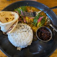 Vegan curry of the day at Fish Creek Hotel in Fish Creek