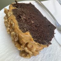 Chocolate bananabread with peanut butter and caramell  at Momo Coffeeart in Feldkirch