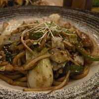 Udon with vegetables at Boss Stop Restaurant in Dublin