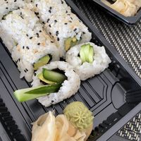 Veggie inside out roll  at Veganam in Leipzig