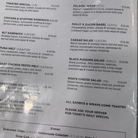 Lunch menu  at The Foxy Bean in Tullamore